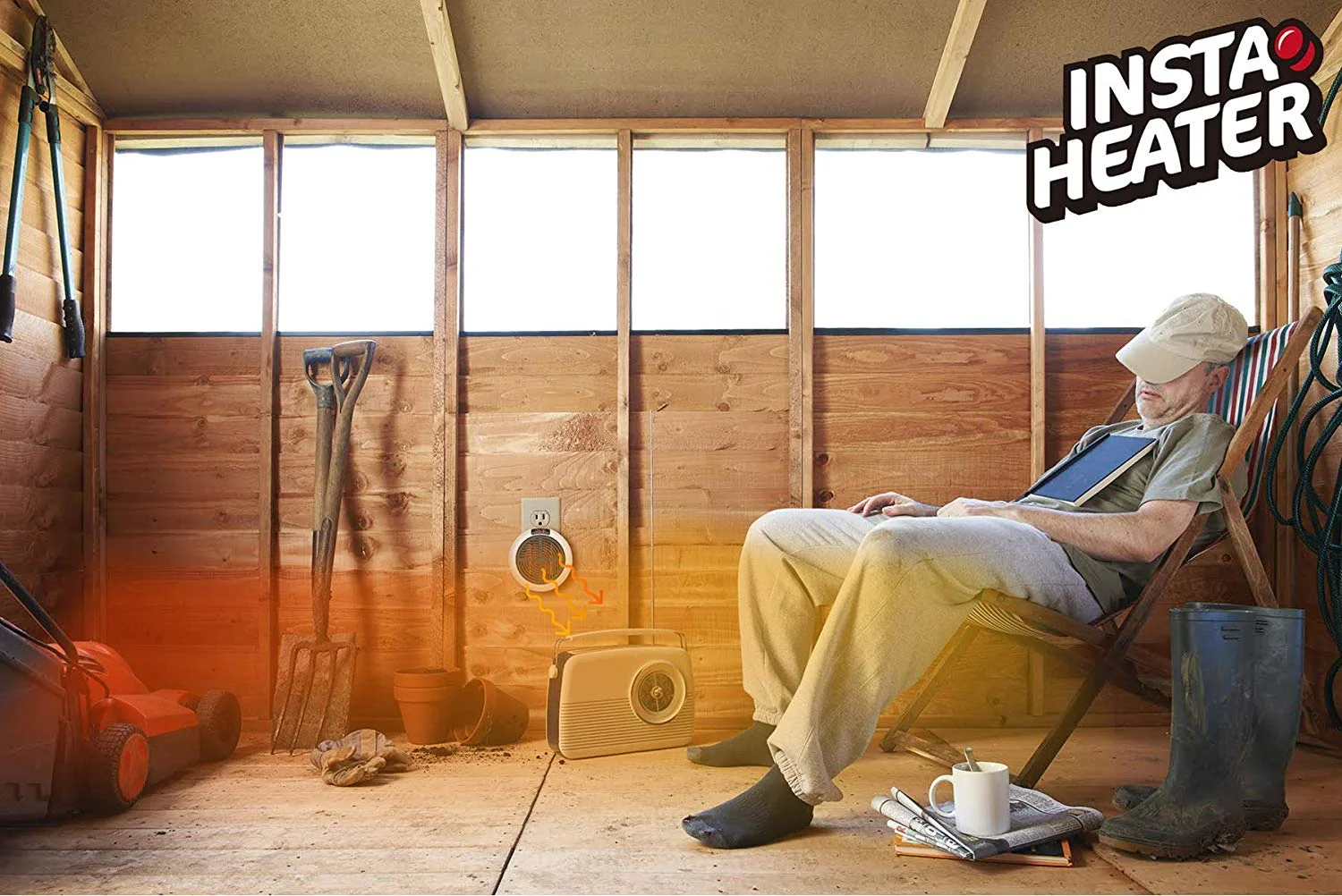 Insta Heater Plug-in Heater The Amazing Wall Heater 600w Temp Control with Stay Cool Housing