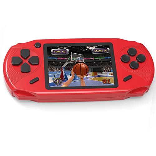 16 Bit Handheld Games for Kids Adults 3.0'' Large Screen Preloaded 100 HD Classic Retro Video Games USB Rechargeable Seniors Electronic Game Player Birthday Xmas Present (Yellow)