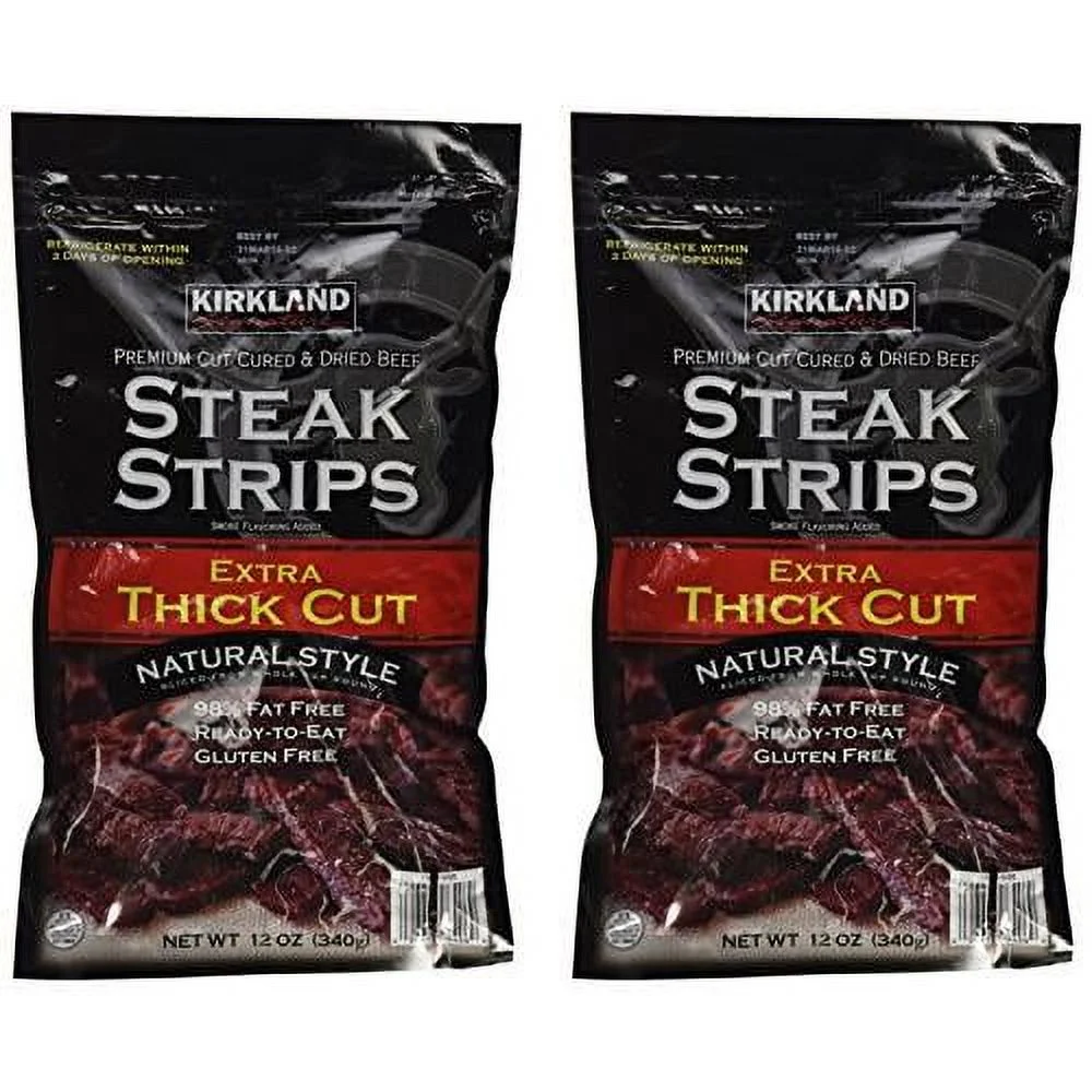 Premium Steak Strips Jerky 12 Oz (2PAK)