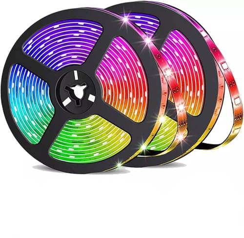 Led Lights for Bedroom, Smart Led Strip Lights with App Control Remote Control, RGB LED Light Strips,Music Sync Color Changing Room Decoration Party, Christmas decoration(1 Rolls of 32.8ft)