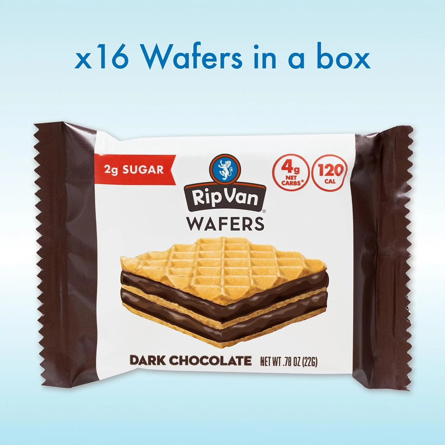 Wafer Snacks by Rip Van - Dark Chocolate (16-Pack)