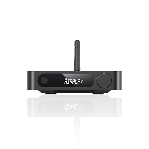 FiiO SR11 AirPlay Audio Streamer Receiver,WiFi Multiroom Streamer,Stream Hi-Res Audio from Spotify, Amazon Music, Tidal (Black)