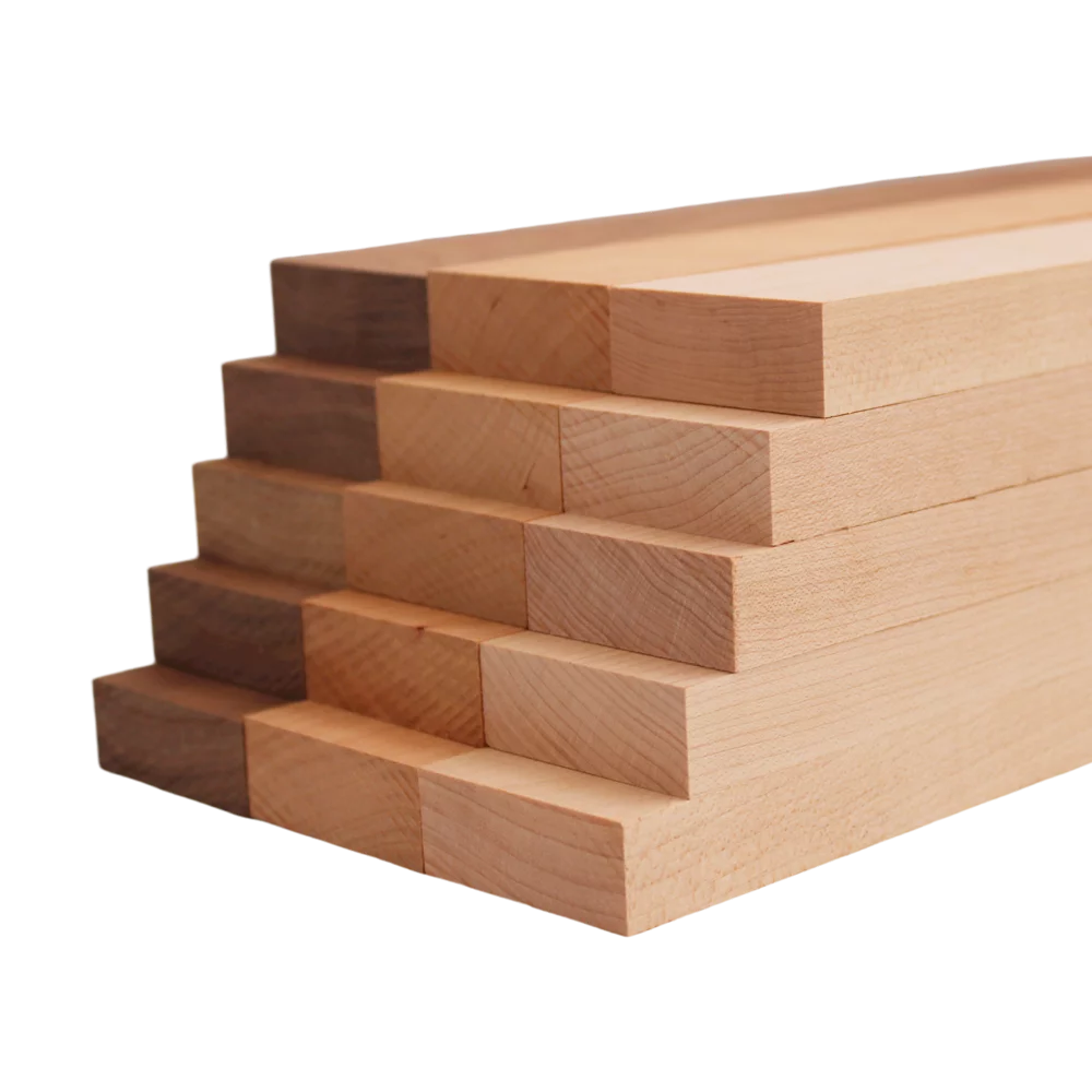 Domestic Variety Pack 5 Walnut, 5 Maple and 5 Cherry Boards - 3/4