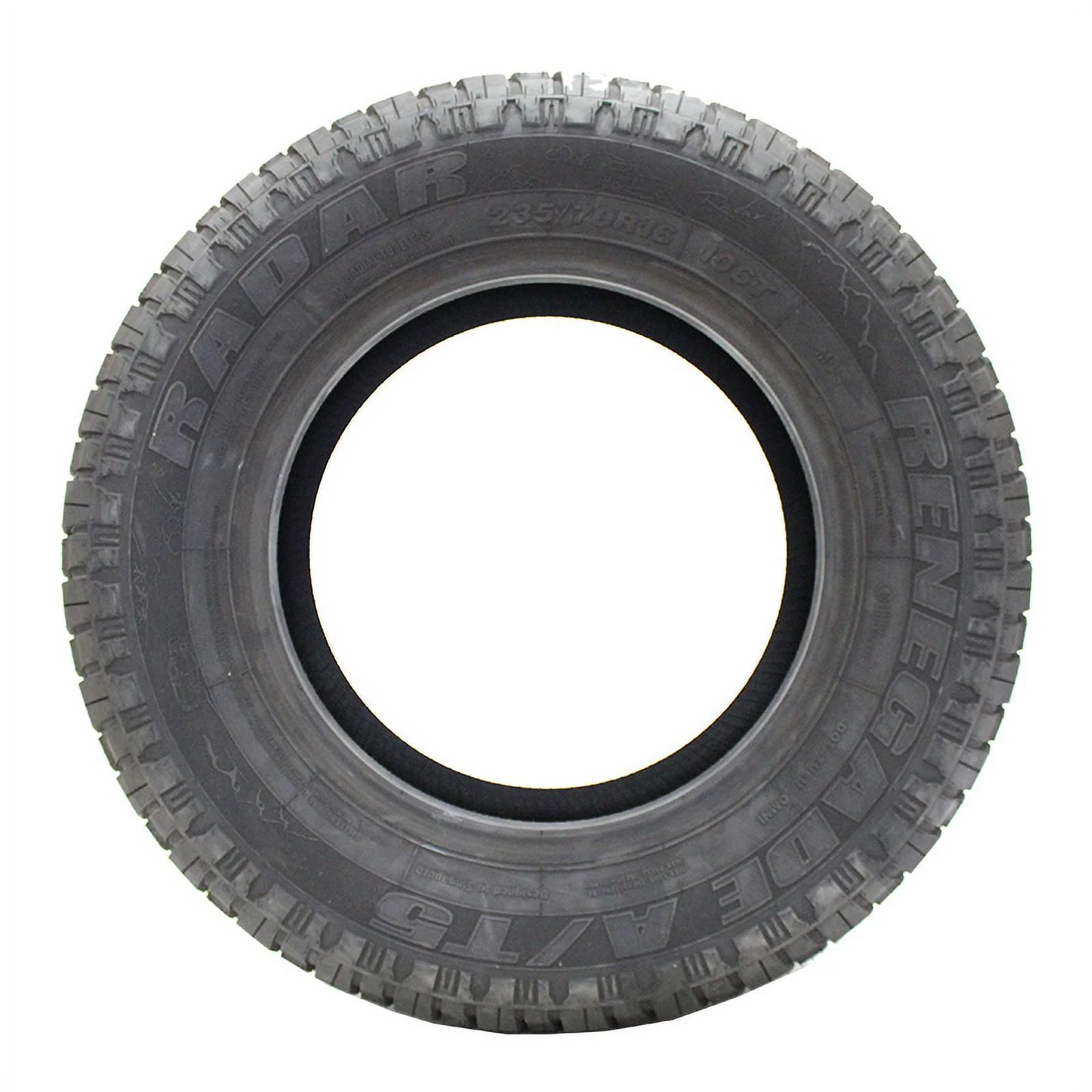 Radar Renegade A/T5 LT265/70R17 121S Light Truck Tire Fits: 2014-18 Chevrolet Silverado 1500 WT, 2010-21 GMC Sierra 1500 SLE