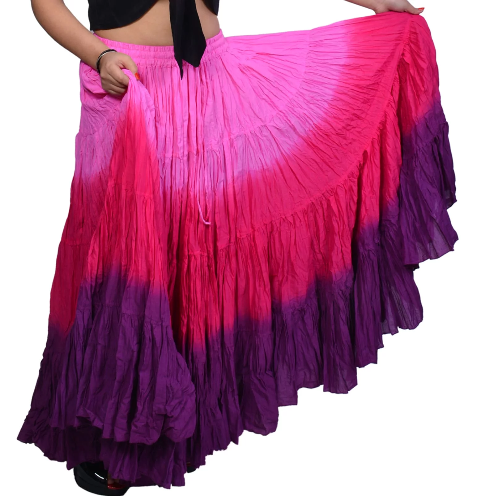 Wevez Plus Size 40 Inches Long Tribal Fusion 25 Yard Skirt (PRJ)