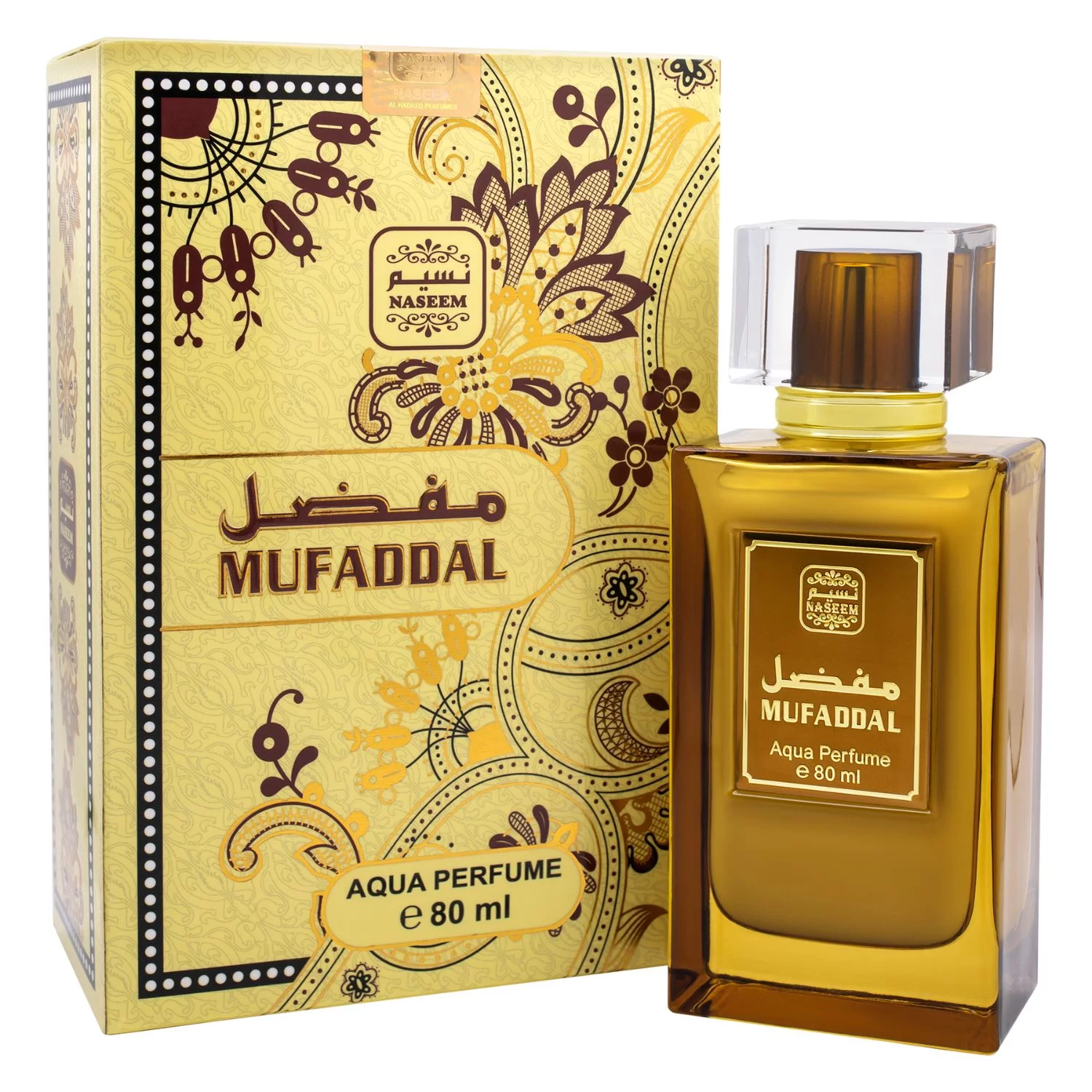 Mufaddal Aqua Perfume Arabic Non Alcoholic Bergamot Leather Musk Men Parfum by Naseem