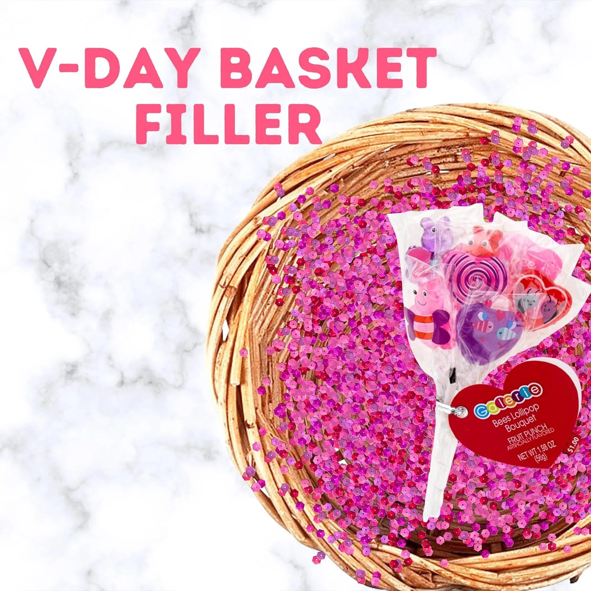 Valentines Day Bulk Heart Lollipops, Case of 12 Bouquets, 1.98 Ounces per Lollipop