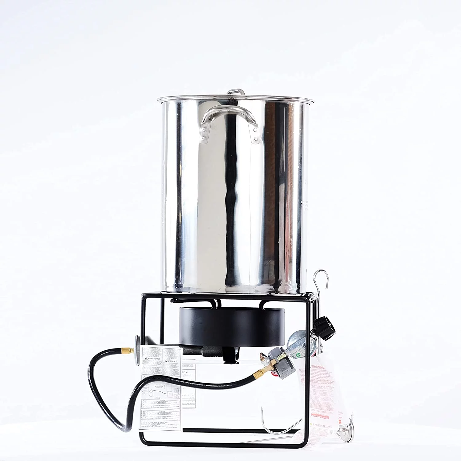 12 in. Welded Square Turkey Fryer Package with Stainless Steel Turkey Pot