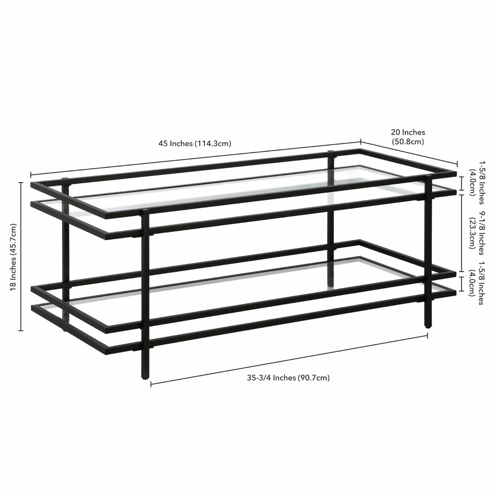 Evelyn&Zoe Modern Steel and Glass Coffee Table, Gold