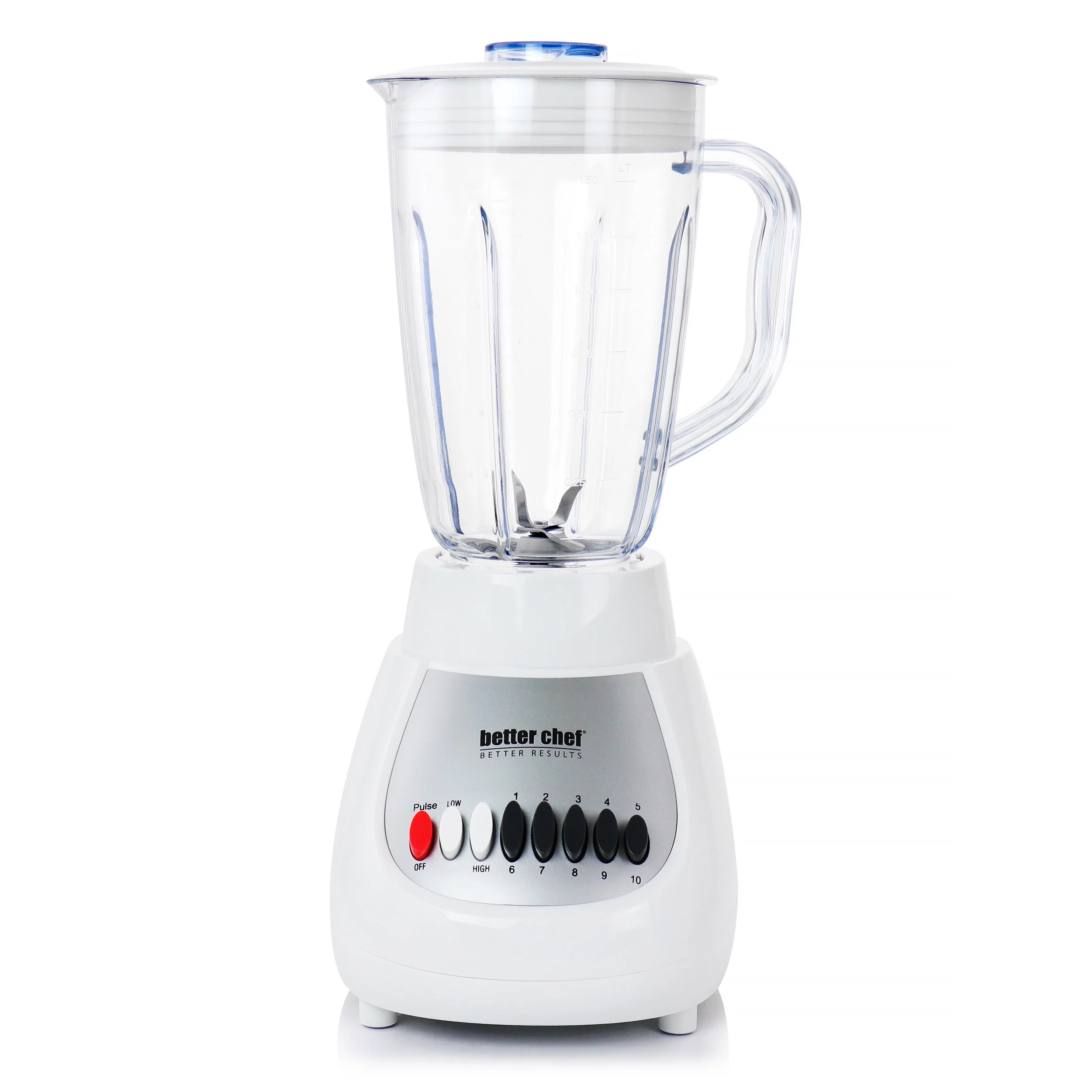 The Better Chef 10 Speed 350W Plastic Jar Blender in White
