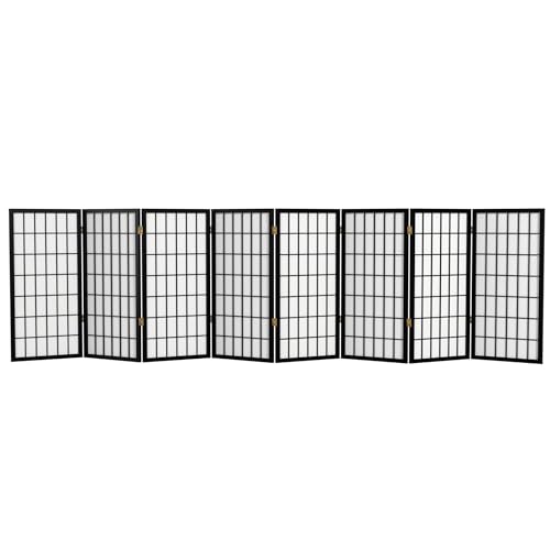 3 ft. Short Window Pane Shoji Screen - White - 3 Panels