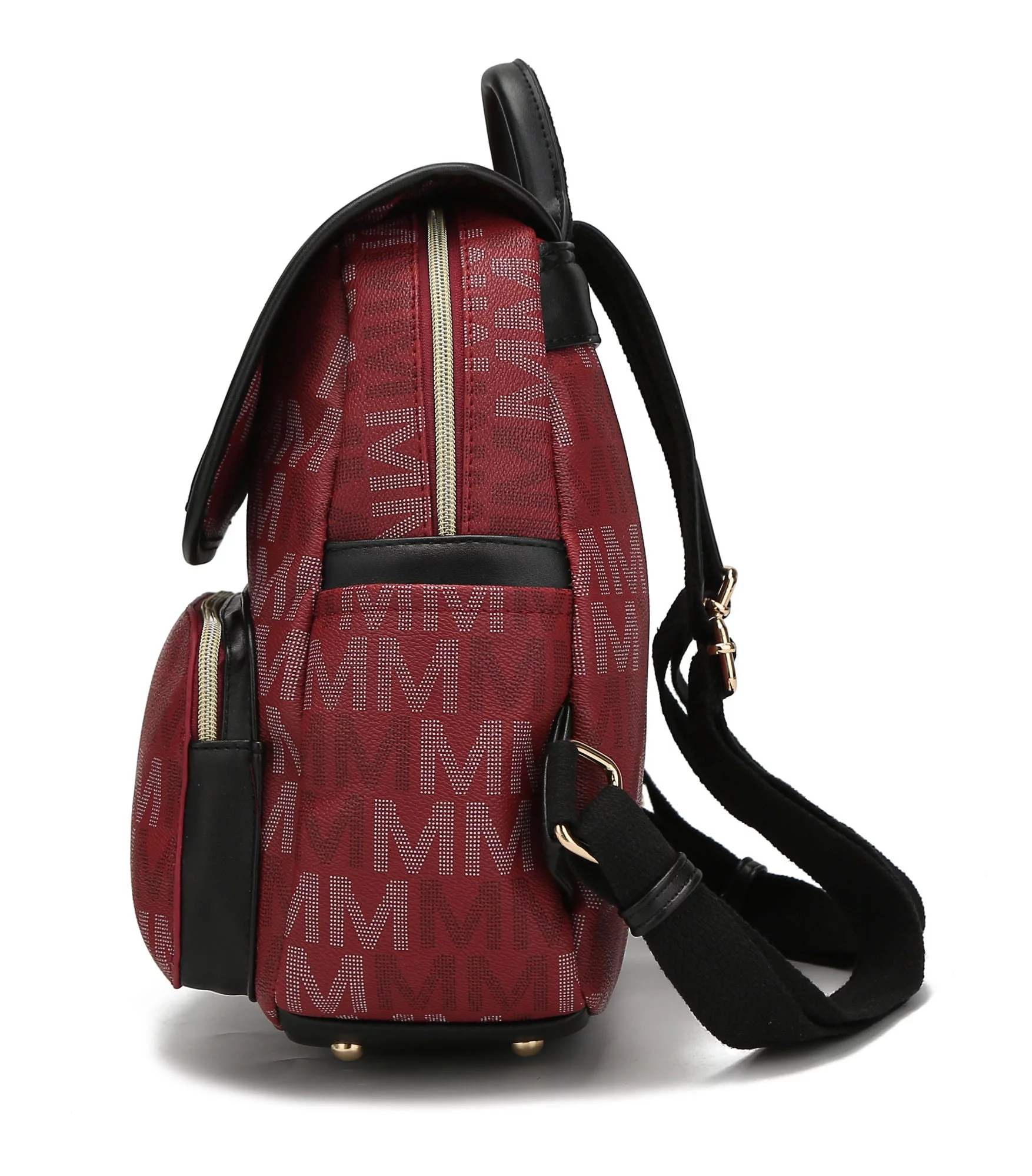 MKF Collection Drea Vegan Leather Women's Monogram Backpack by Mia K. - Black