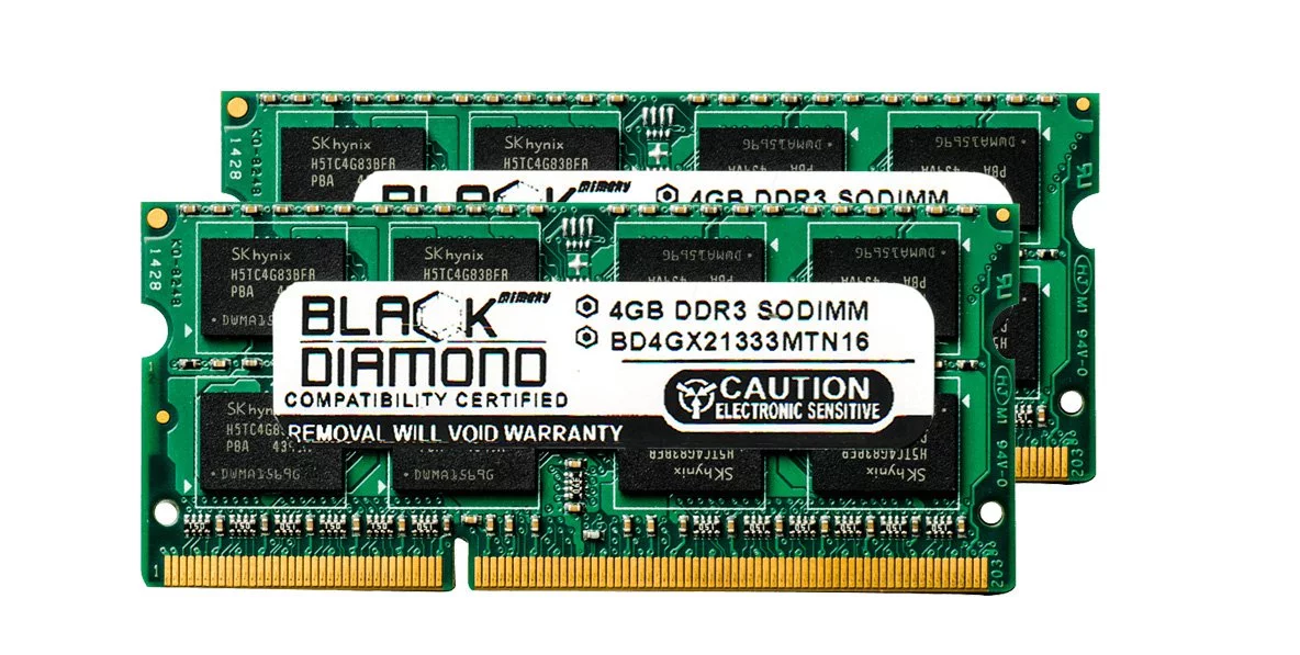 8GB 2X4GB RAM Memory for Apple iMac MB420X/A DDR3 SO-DIMM 204pin PC3-10600 1333MHz Black Diamond Memory Module Upgrade