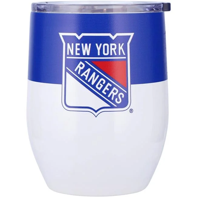 16 oz NHL New York Rangers Stainless Steel Curved Travel Tumbler