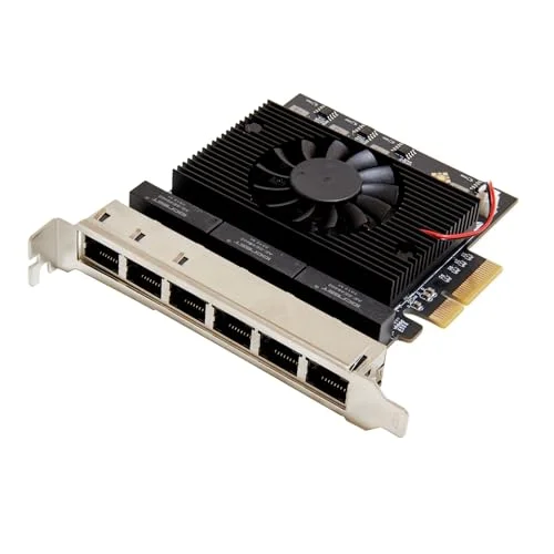 PCI-Express 2.1 6-Port 2.5GB Ethernet Card. Support 2.5G Lite (1G Data Rate) Mode. Support Hardware ECC (Error Correction Code) and CRC (Cyclic Redundancy Check)