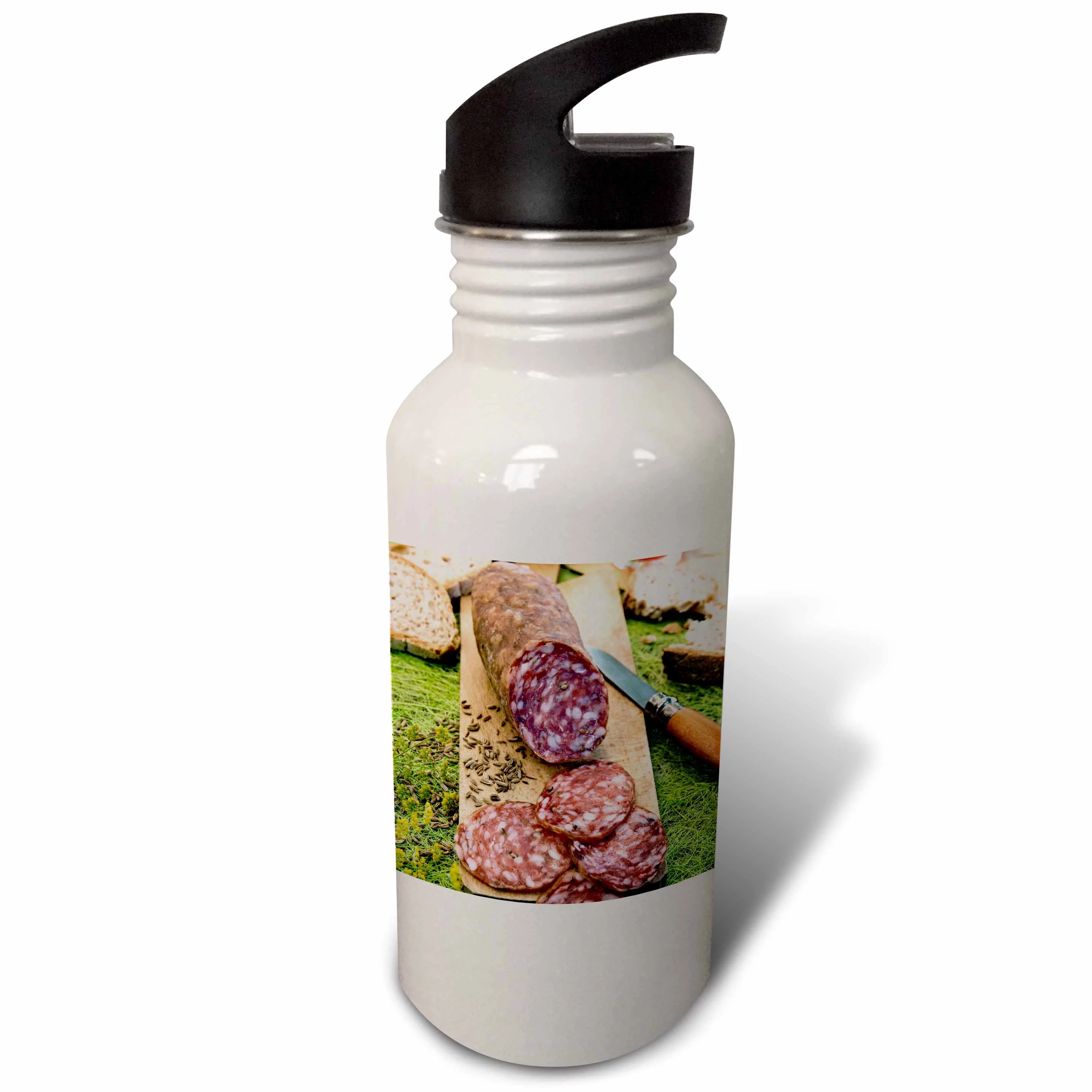 Cuisine, Finocchiona, Tuscan salami, Florence, Italy - EU16 NTO0465 - Nico Tondini 21 oz Sports Water Bottle wb-137928-1