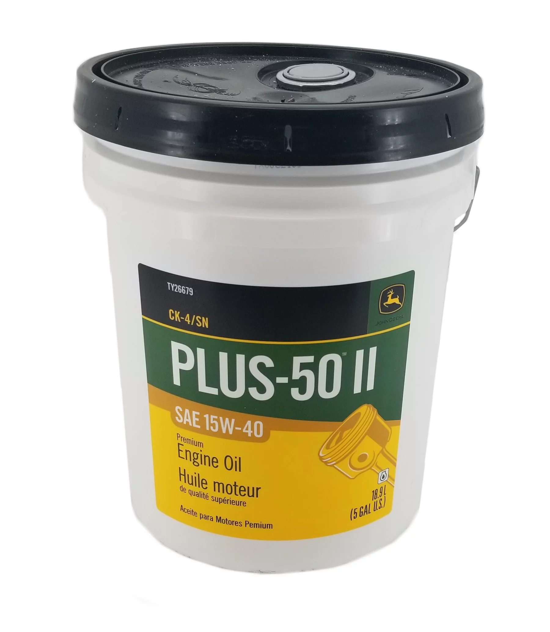 John Deere Plus-50 II Engine Oil 15W-40 5 Gallon Bucket - TY26679,1