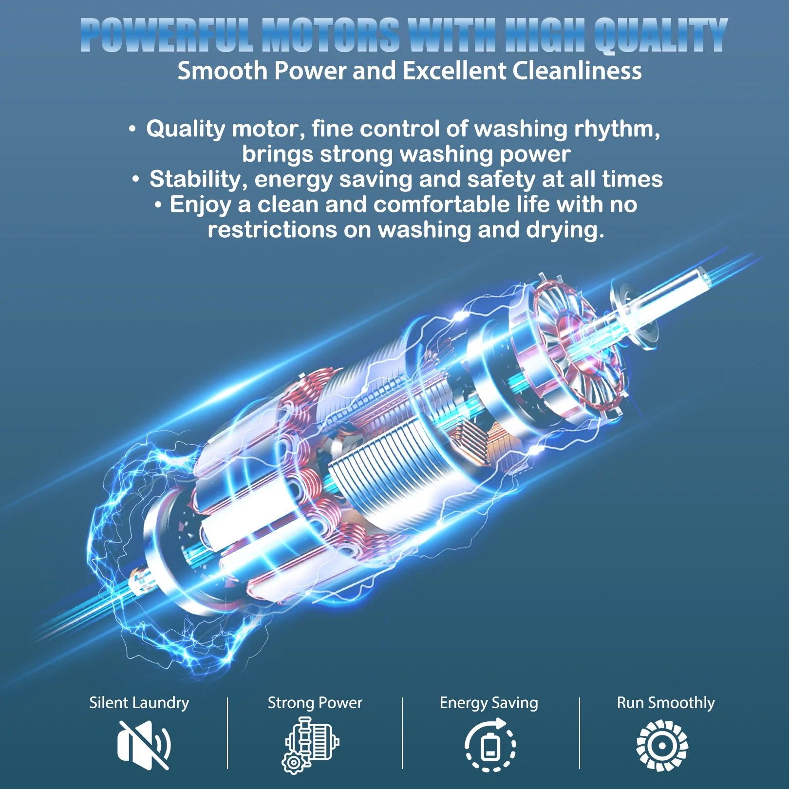 Qhomic Portable Washing Machine, 17.8Lbs Capacity Portable Washer with Drain Pump, 10 Wash Programs/8 Water Levels/LED Display, Full-Automatic Compact Laundry Washer for Apartment, Dorm, Rvs