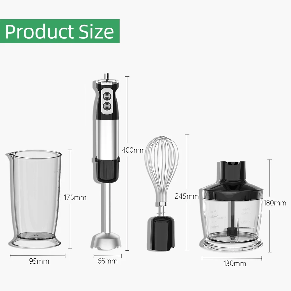 Blender Five Pieces Home 500W Big Cooking Machine Handheld Whisk Crush Rod Grinding Cup Meat Grinder Bowl Combination Food Supplement Juicer