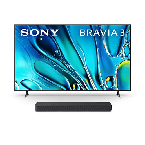 Sony 65-Inch Class 4K Ultra HD BRAVIA 3 LED Smart TV with Google TV Dolby Vision HDR, PS5 Exclusive Features, K-65S30