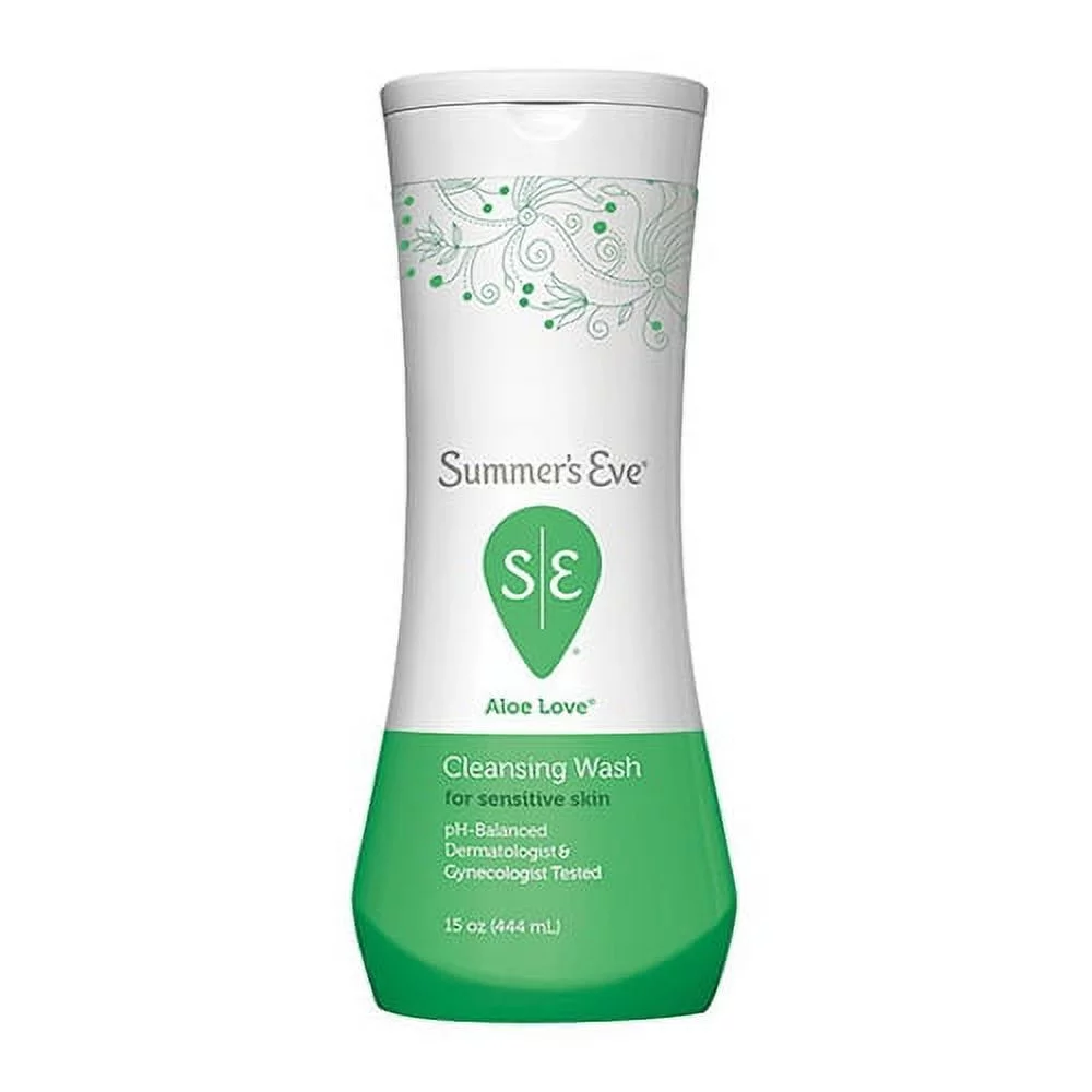 Summers Eve Cleansing Wash for Sensitive Skin, Aloe Love, 15 oz, 6 Pack