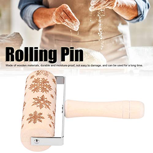 embossed rolling pin mini christmas texture pastrymade(snowflake)