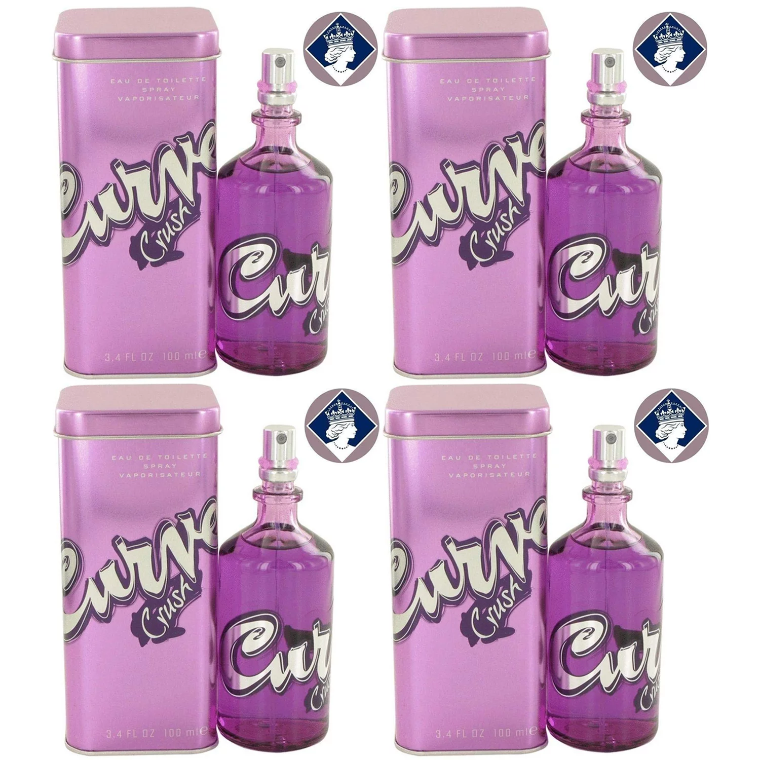 Pack of (4) Liz Claiborne Curve Crush EDT Spray 3.4 Oz