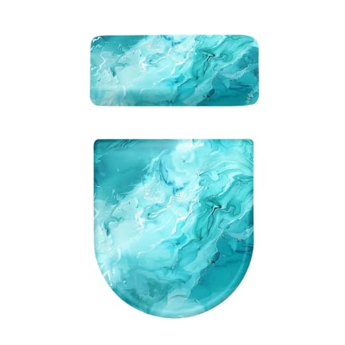 Christmas Bow Bell Toilet Tank Lid Cover and Toilet Seat Lid Cover 2 Pcs Set Toilets Covers with Elastic Cloth Fits Most Toilets Tanks & Lids