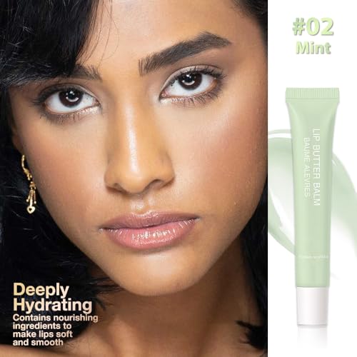 4 PCS Summer Special Lip Butter Balm – Ultra-Hydrating Lip Care with Shea Butter & Olive Oil, Soothes Dry Lips with Natural Tint & Gloss Effect, Lip Plumper Moisture & Light Lip Stain Finish