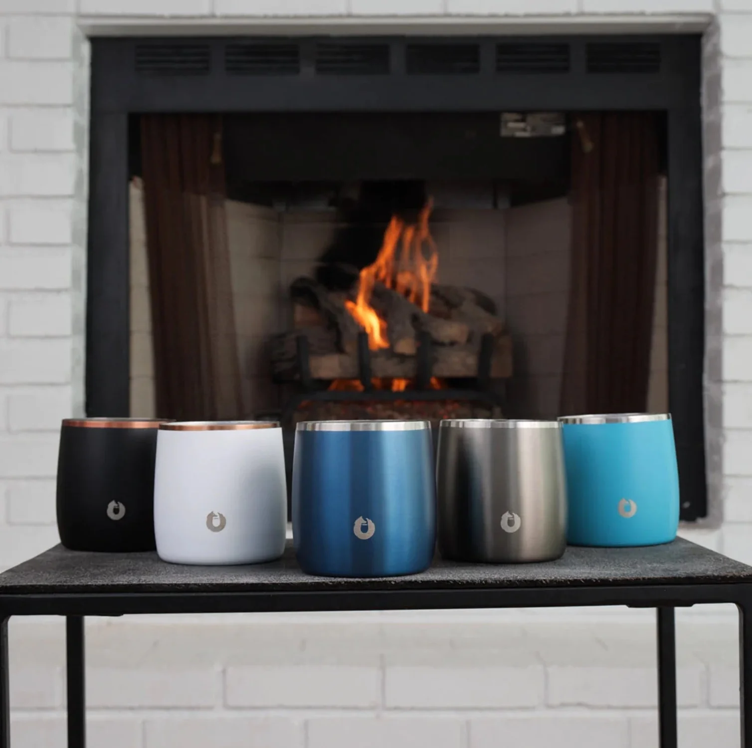 Stainless Steel Rocks Glass, Set of 2 - Olive Grey