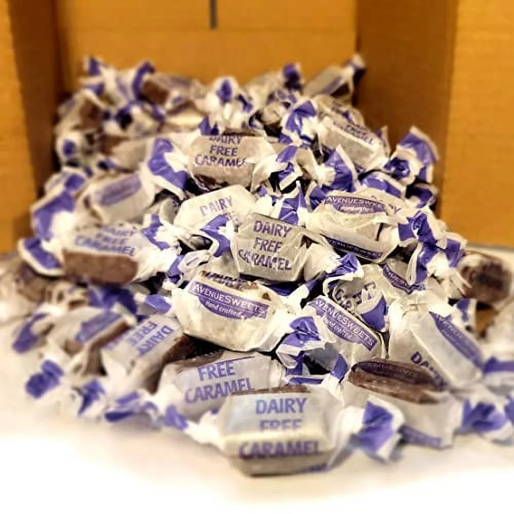 handcrafted organic dairy vegan individually wrapped soft caramels  5 lb box  sea salt chocolate