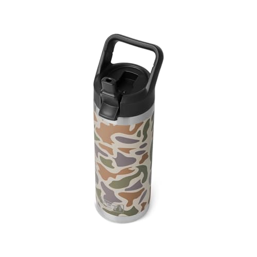 YETI Rambler 18 oz Bottle, Vacuum Insulated, Stainless Steel with Straw Cap, Beekeeper