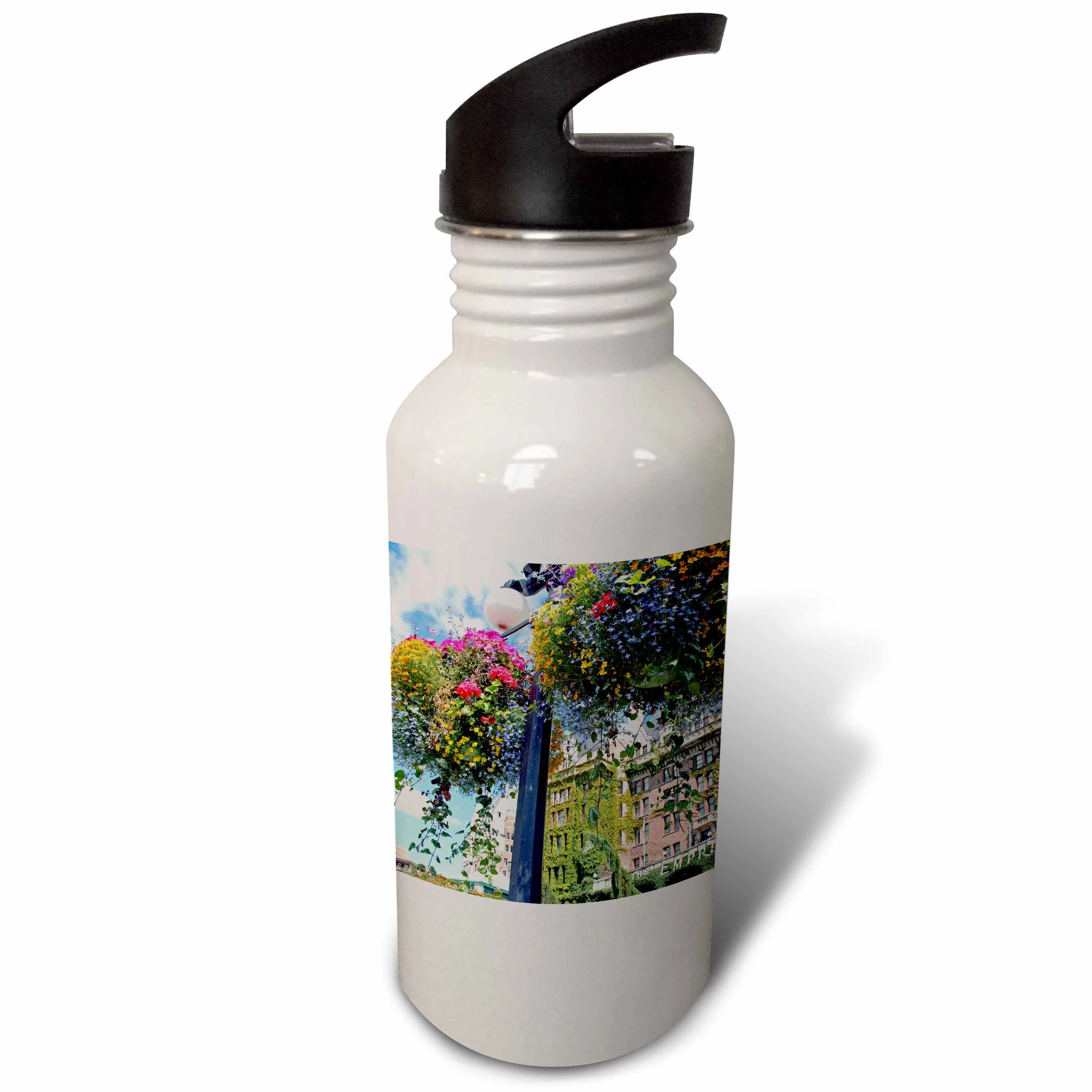 Flowers, Empress Hotel, Victoria, British Columbia-CN02 MGI0055 - Mark Gibson 21 oz Sports Water Bottle wb-70782-1
