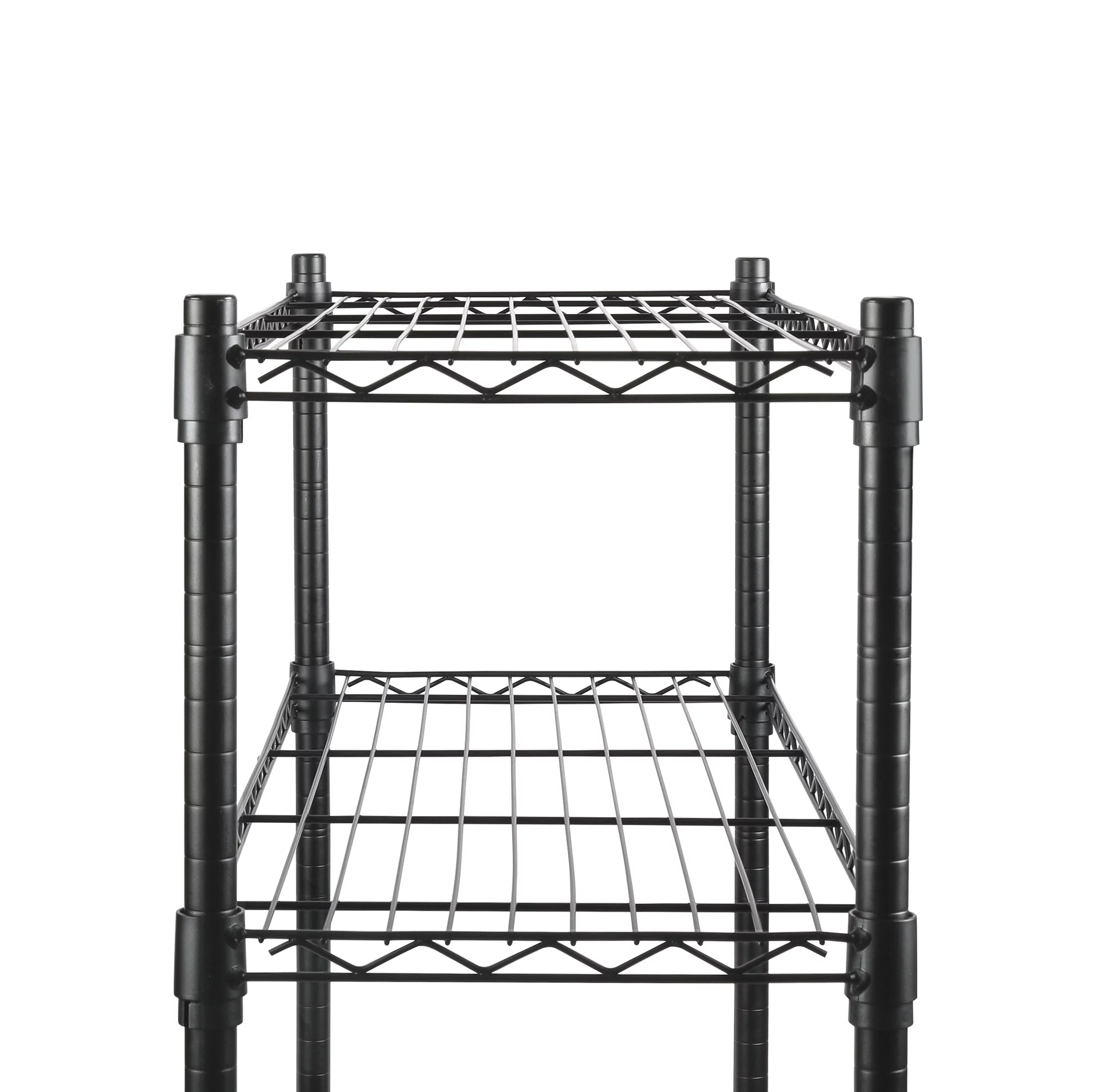 Hyper Tough 4 Tier Wire Shelf Unit, Black, 1400 lb. Capacity