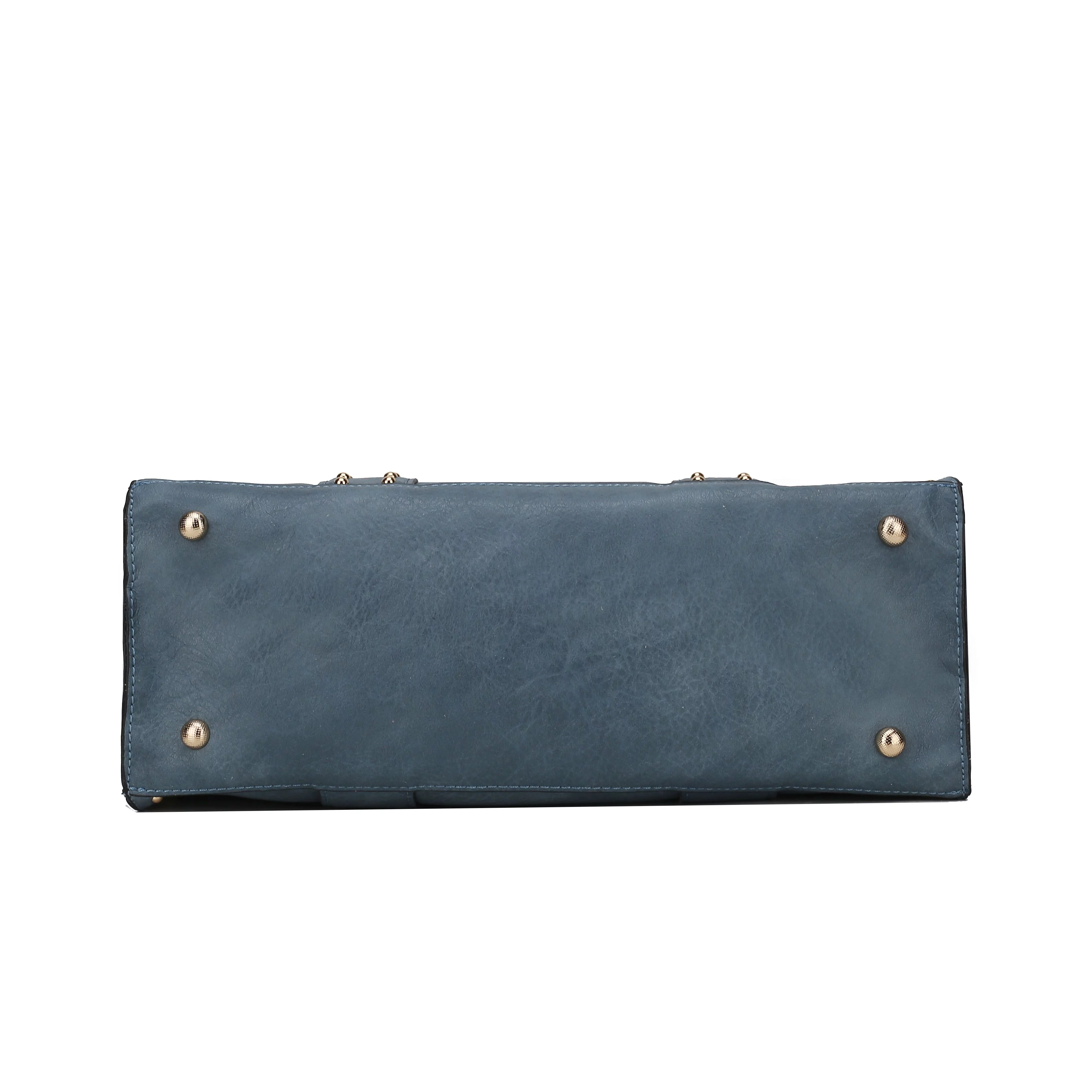 MKF Collection Women's Elissa Satchel Handbag with Pouch and Coin Purse Set, 3-Piece, Fuchsia