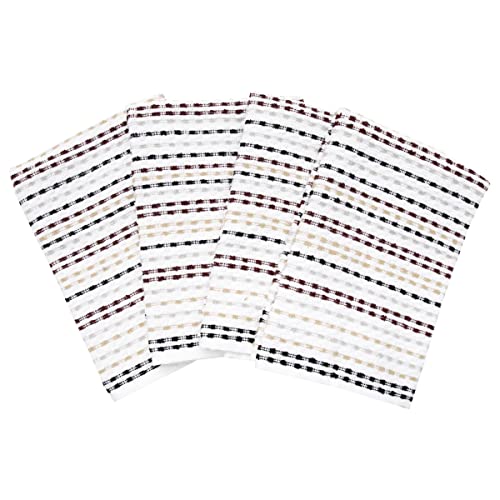 Ritz Pebble Bar Mop, Holiday Red-Green, 4 Towel Set