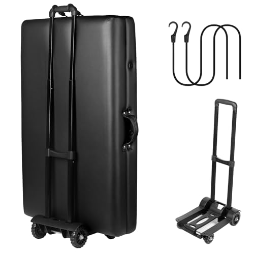 Massage Table Cart Portable Massage Table Traveler Cart Massage Table Cart with Wheels Portable Massage Table Carrier Trolley Telescoping Handle Fits Most Sizes Sturdy Foldable Light Durable