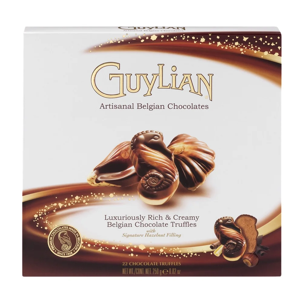 Guylian Belgian Seashell Truffles with Hazelnut Filling Chocolate, 8.8 Oz.