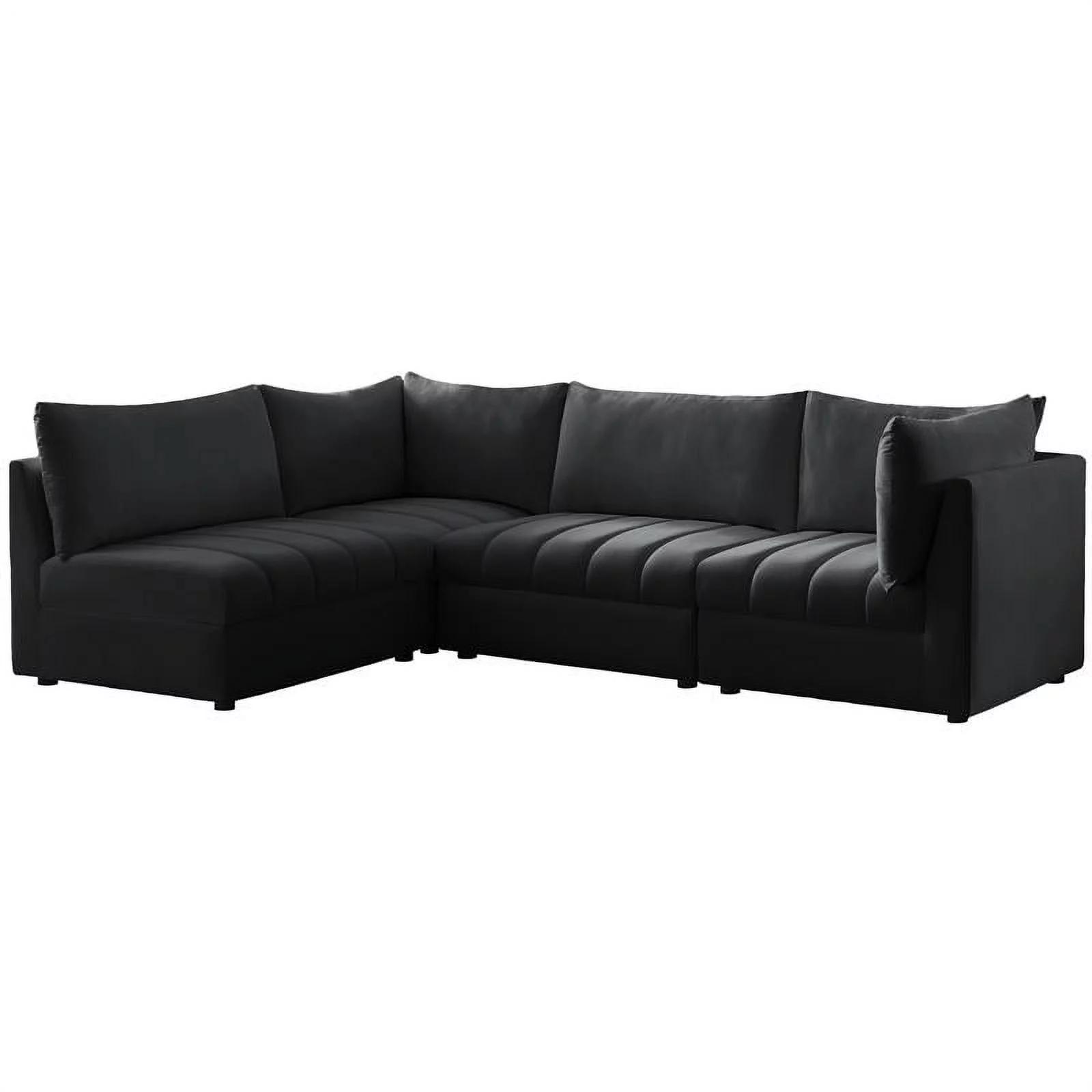 Meridian Furniture Jacob Black Velvet Modular Sectional