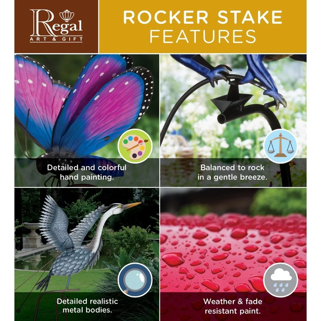 Rocker Butterfly Stake - Monarch