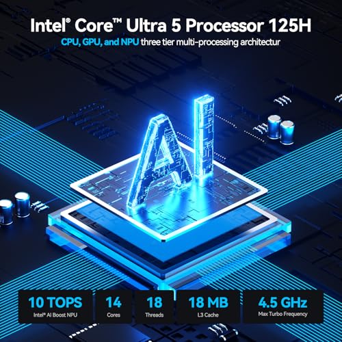 GEEKOM AE8 Max Mini Desktop Computer, AMD Ryzen7 8745HS(8C/16T,up to 4.9GHz),32GB DDR5 RAM & 1TB SSD, Mini PC Windows 11 Pro/AMD Radeon 780M/USB3.2 * 4/2.5G LAN for Gaming/Business