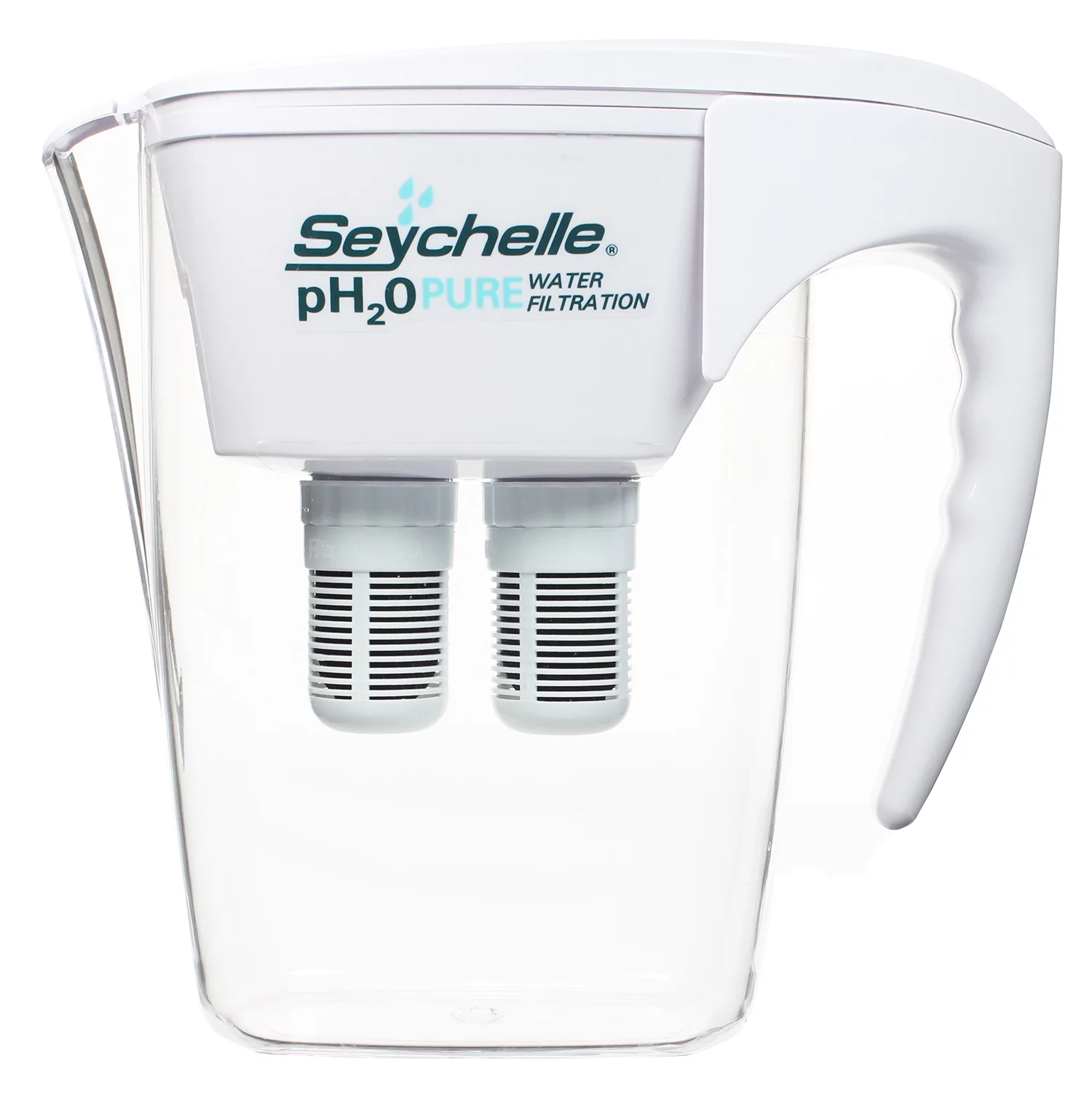 Seychelle pH2O Alkaline Water Filter Pitcher - 150 Gallon Capacity - USA-Made Filter, 64oz