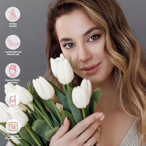 Semi Cured Gel Nail Strips-Easy Apply Christmas Gel Nail Stickers Holiday Semi Cured Manicure Strips with Sparkling Xmas Designs (Classic Yule)