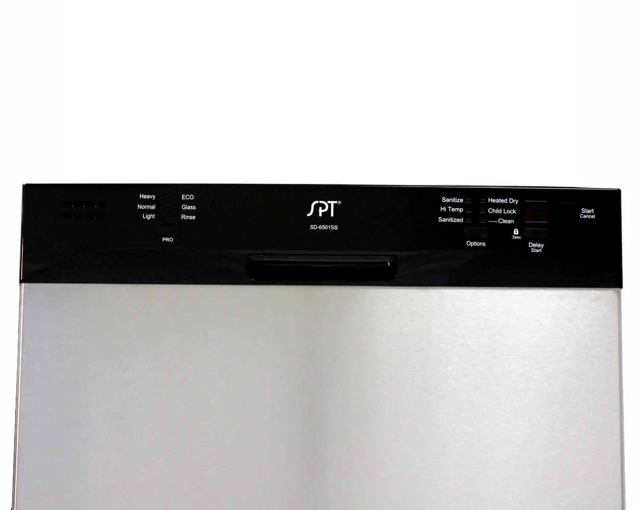 Sunpentown Energy Star 24″ Built-In Stainless Steel Tall Tub Dishwasher with Heated Drying