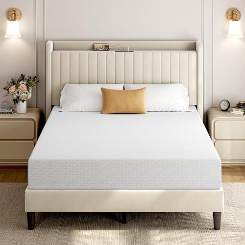 Yaheetech 8 Inch Twin Mattress 3 Foam Layer Cooling Gel Memory Foam Mattresses, Green Tea for Fresher Sleep, Medium Firm, CertiPUR-US Certified, Twin Size Mattress in a Box