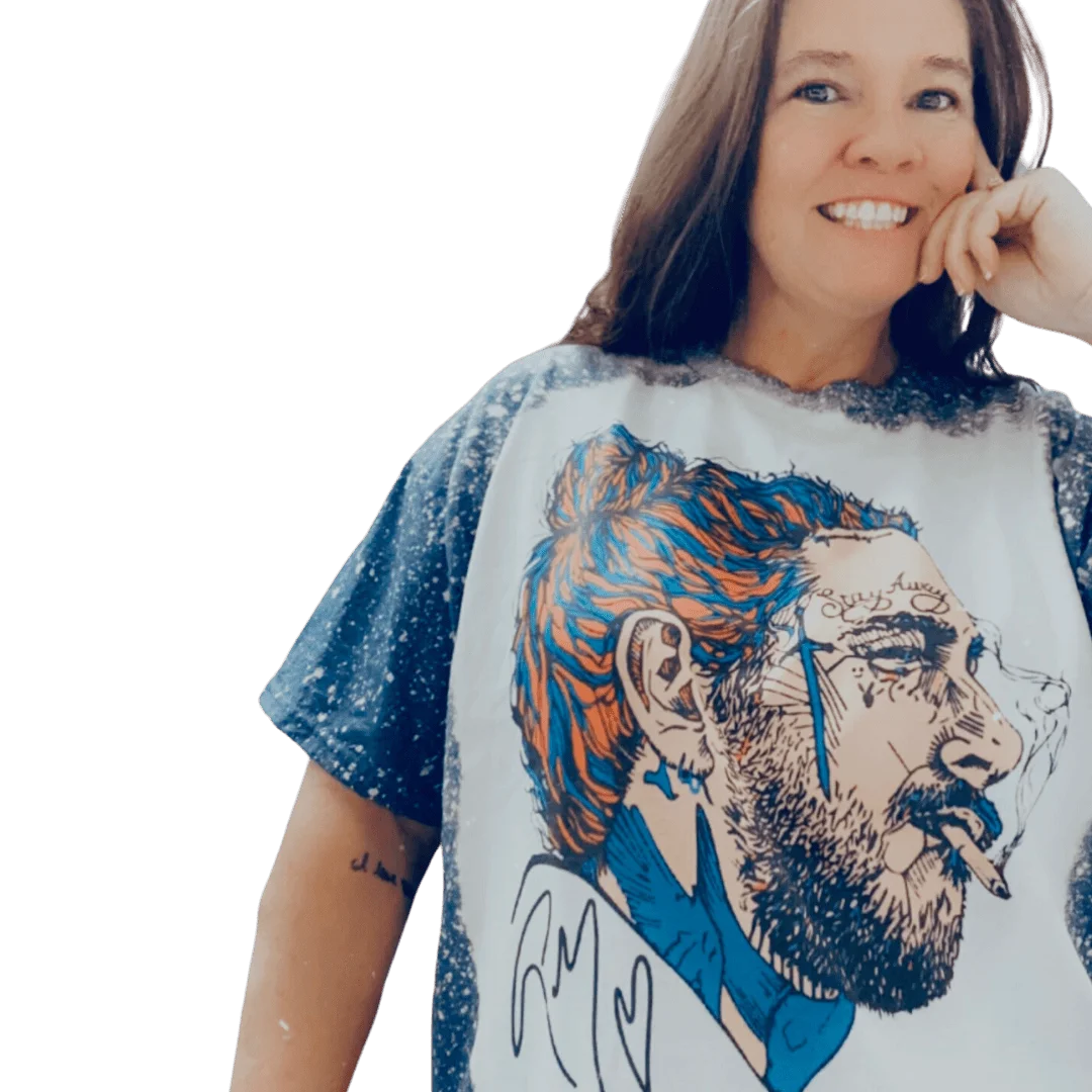 Post Malone Distressed Vintage Adult Bleached T-Shirt