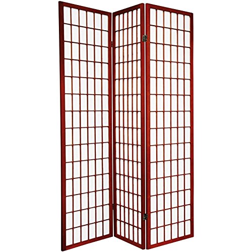3-Panel Shoji Room Screen Privacy Divider - Cherry