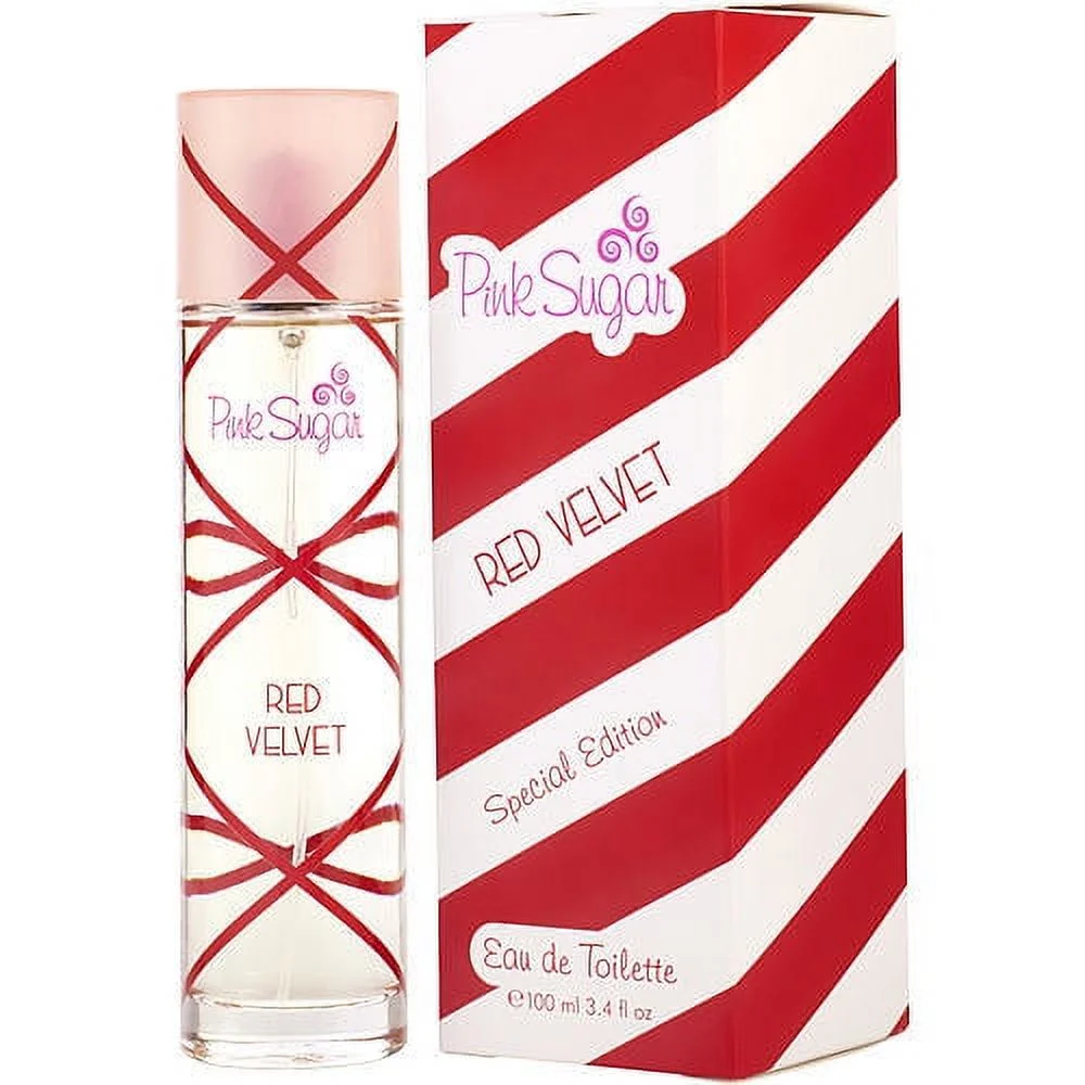 Aquolina PINK SUGAR RED VELVET EDT Spray - 3.4 oz - Sweet & Irresistible Fragrance