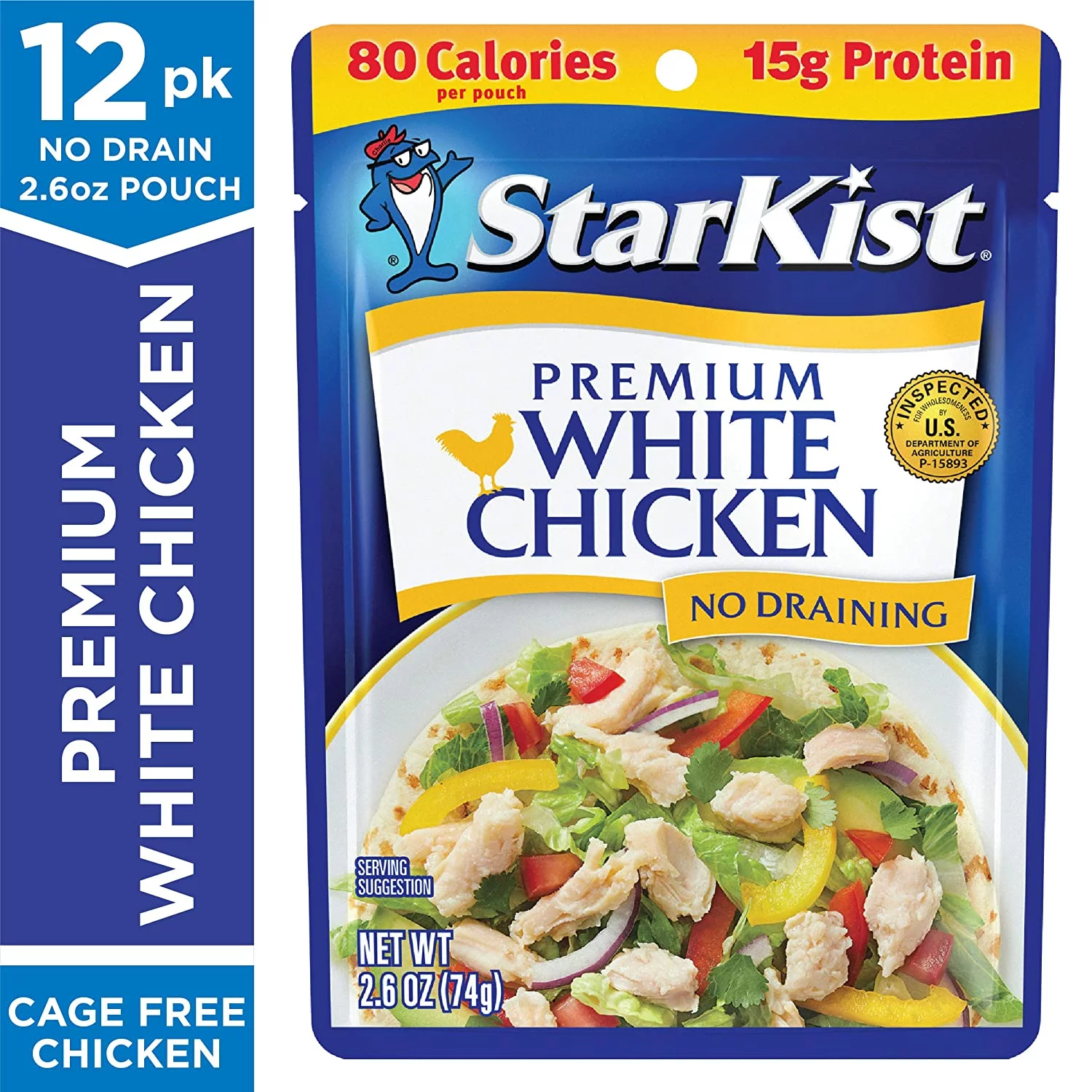 StarKist Premium White Chicken - 2.6 oz Pouch (Pack of 12)