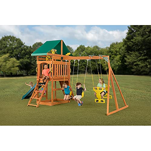 Sky View Cedar Backyard Playset | W: 17'10